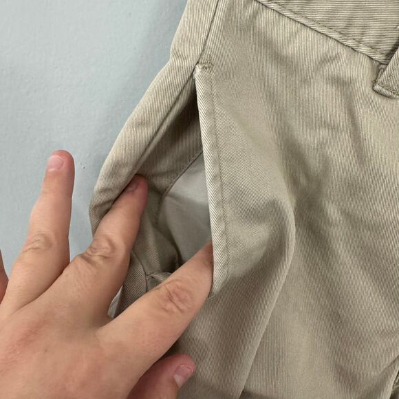 George Boys Adjustable Waist Light Khaki Pants Size 14 w/ Pockets School Uniform - Picture 3 of 6